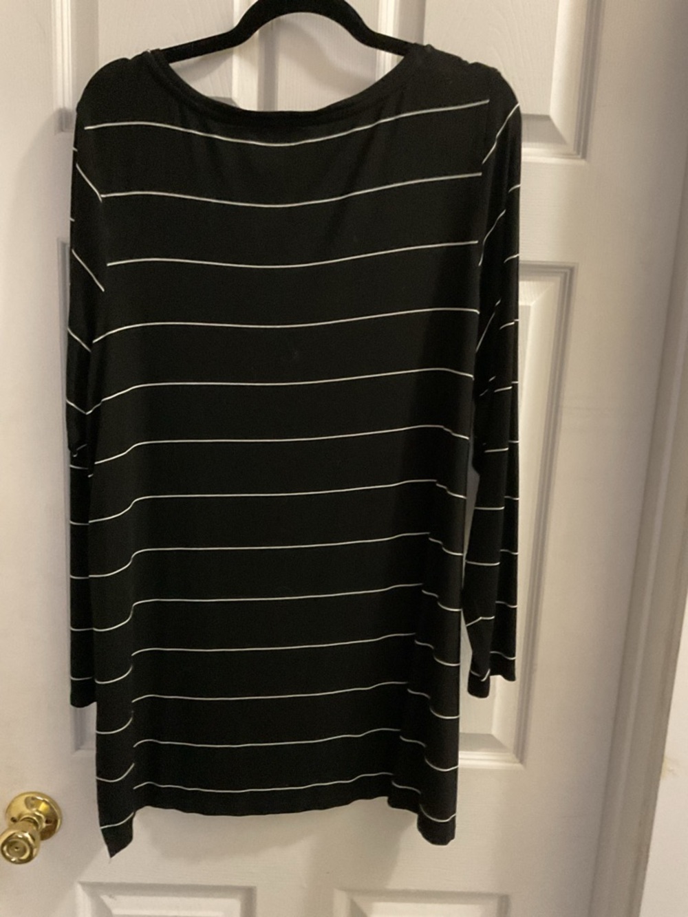 dip Black and White Striped long sleeve tunic